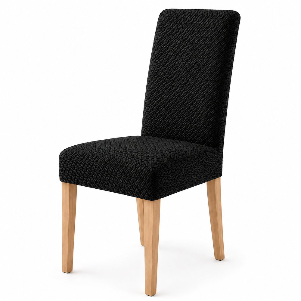 Housse de chaise jacquard Noir
